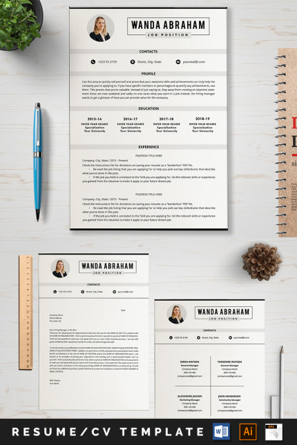 Template #88992 Resume Clean Webdesign Template - Logo template Preview