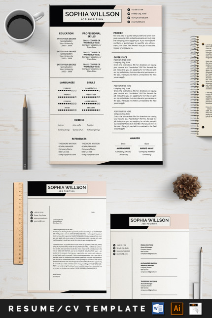 Template #88993 A4 Resume Webdesign Template - Logo template Preview