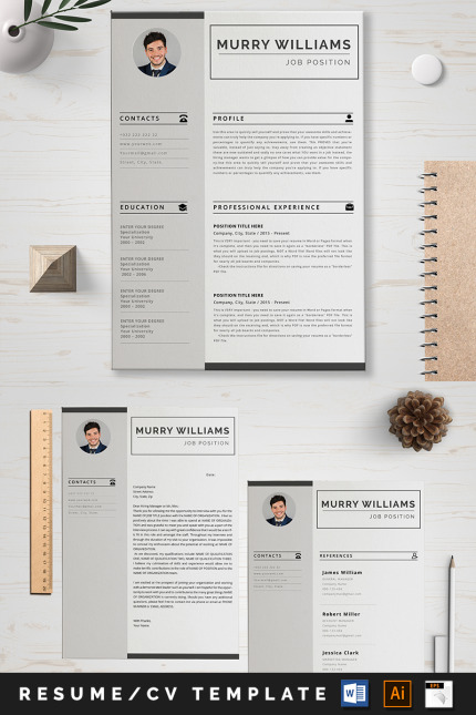 Template #88994 Resume Clean Webdesign Template - Logo template Preview