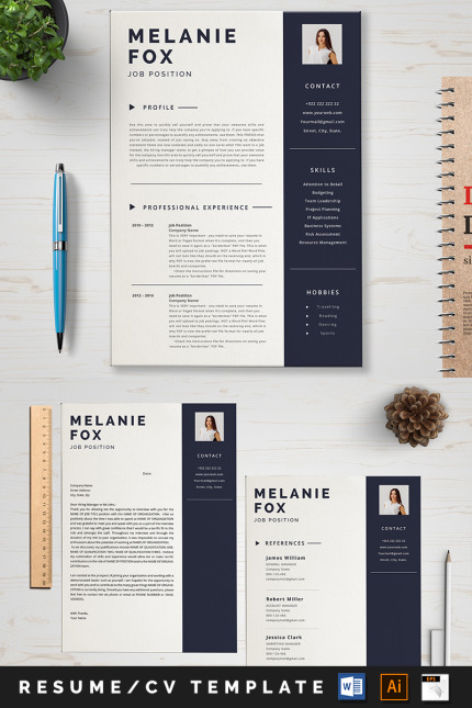 Template #88995 A4 Resume Webdesign Template - Logo template Preview