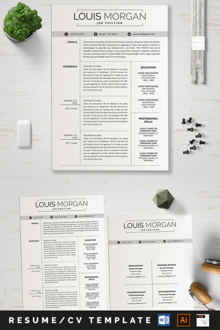 Template #88996 A4 Resume Webdesign Template - Logo template Preview