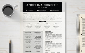 Angelina Christie Resume Template