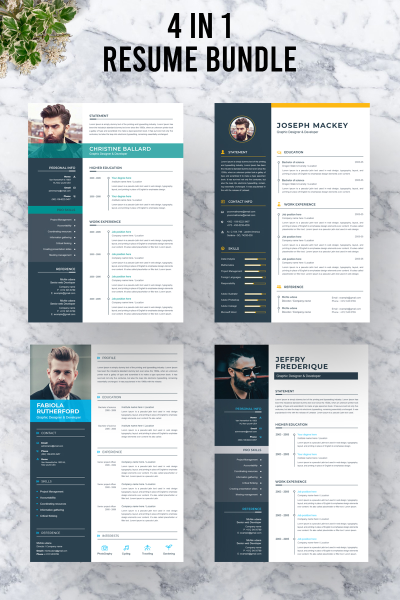 Responzivní Šablona pro životopis "Bundle" #88988 - screenshot