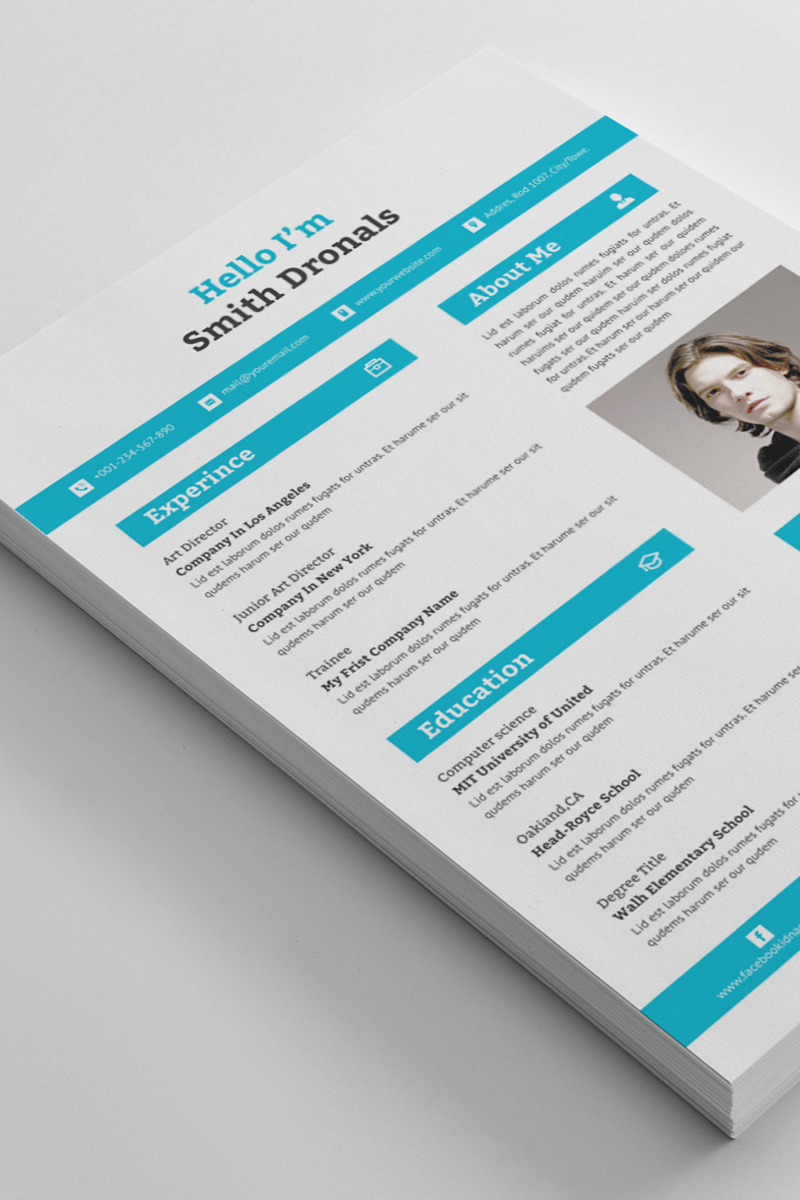 Szablon resume Smith Dronals Word #88979 - zrzut ekranu