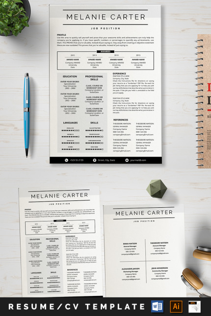 Template #89000 A4 Resume Webdesign Template - Logo template Preview