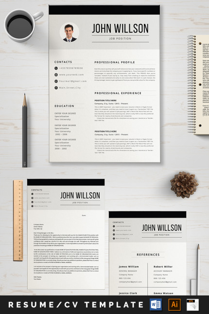 Template #89001 Resume Clean Webdesign Template - Logo template Preview