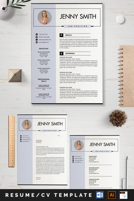 Template #89003 A4 Resume Webdesign Template - Logo template Preview