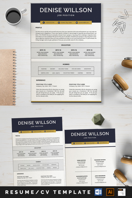 Template #89006 A4 Resume Webdesign Template - Logo template Preview