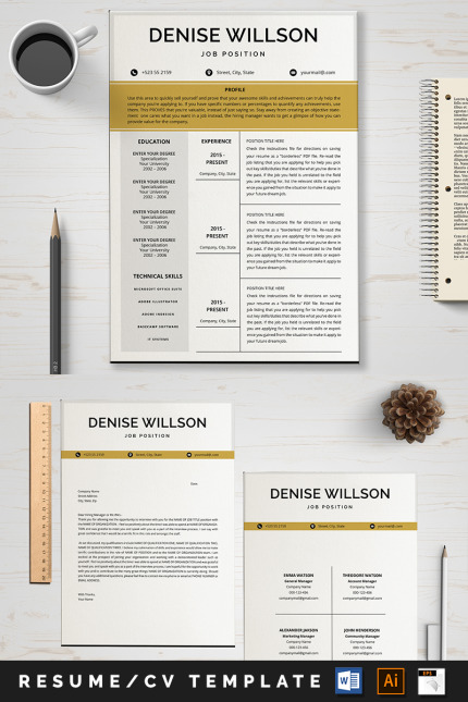 Template #89010 A4 Resume Webdesign Template - Logo template Preview
