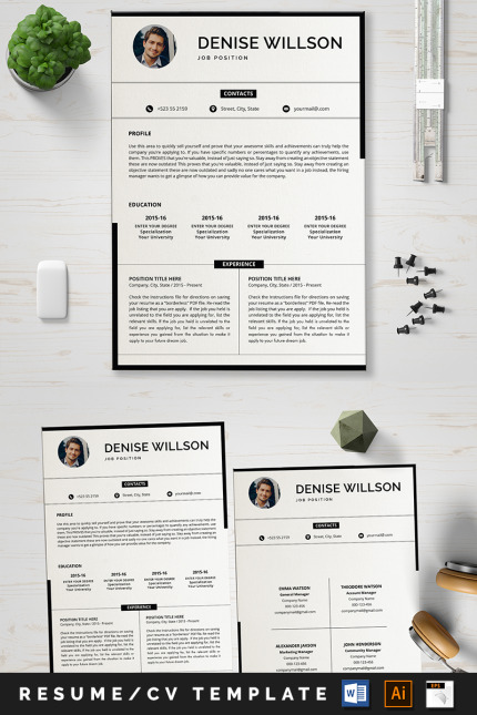 Template #89011 A4 Resume Webdesign Template - Logo template Preview