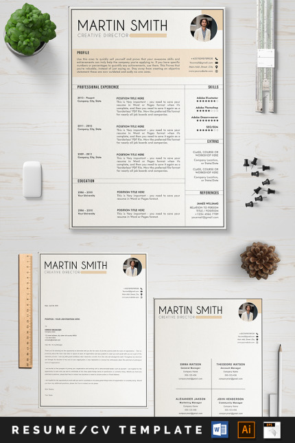 Template #89043 A4 Resume Webdesign Template - Logo template Preview