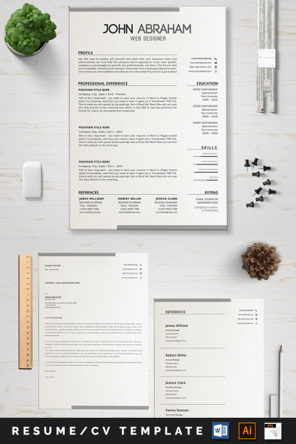 Template #89044 A4 Resume Webdesign Template - Logo template Preview
