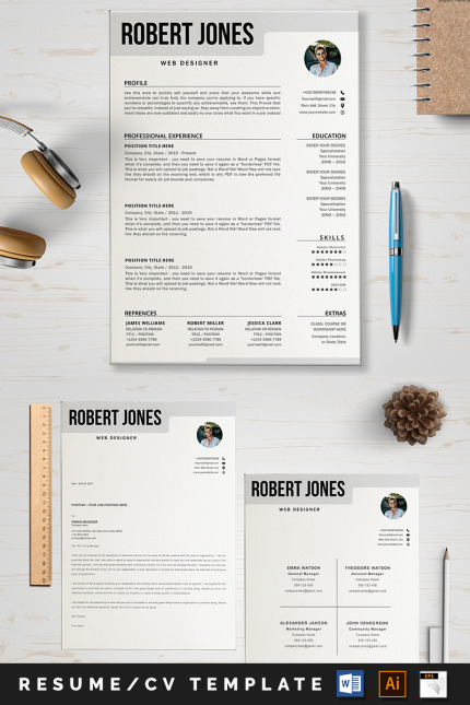 Template #89046 A4 Resume Webdesign Template - Logo template Preview