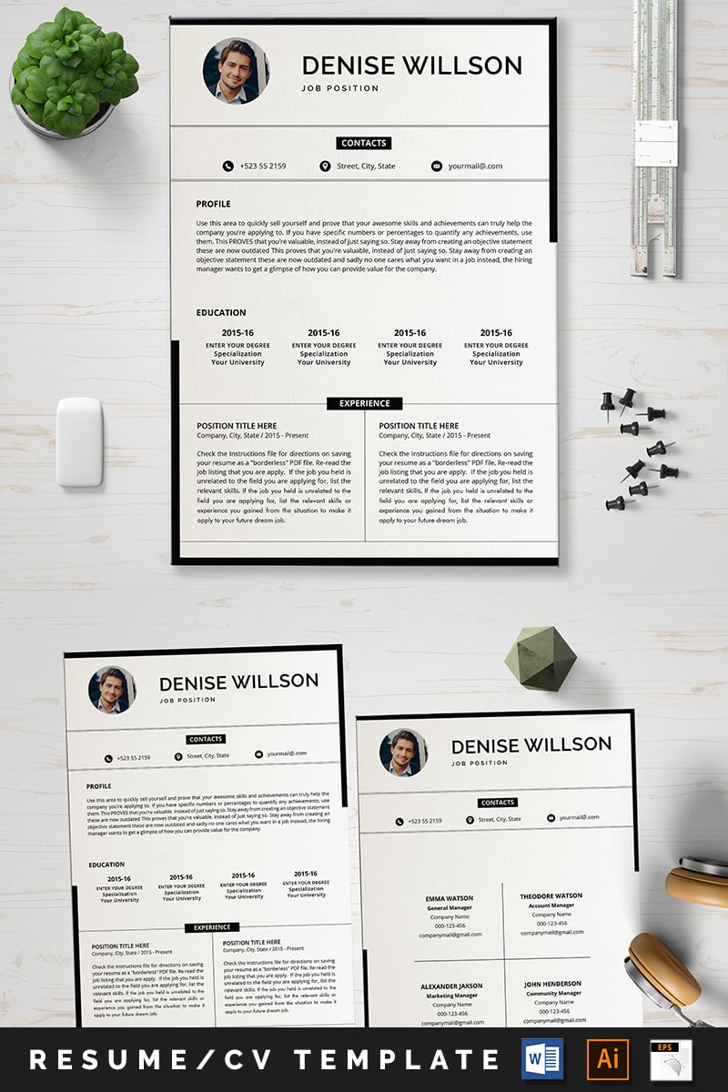 Denise Resume Template #89011