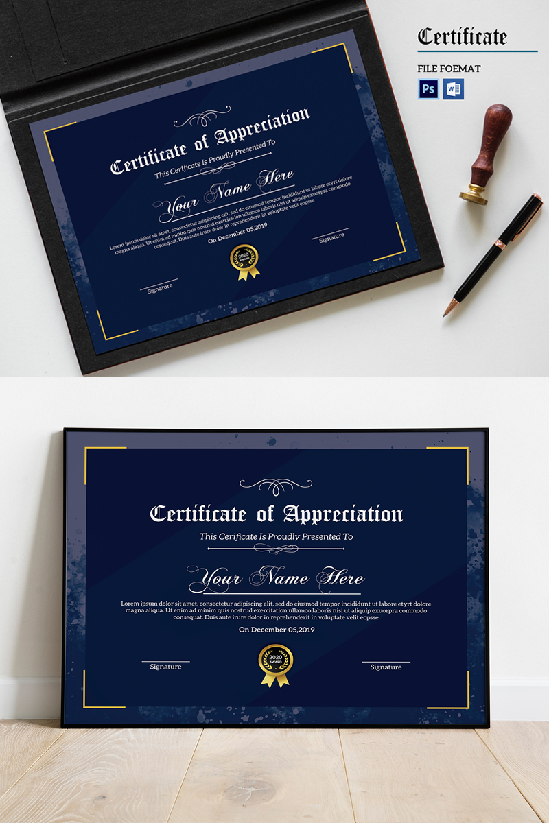 Sampa Appreciation Certificate Template 89053