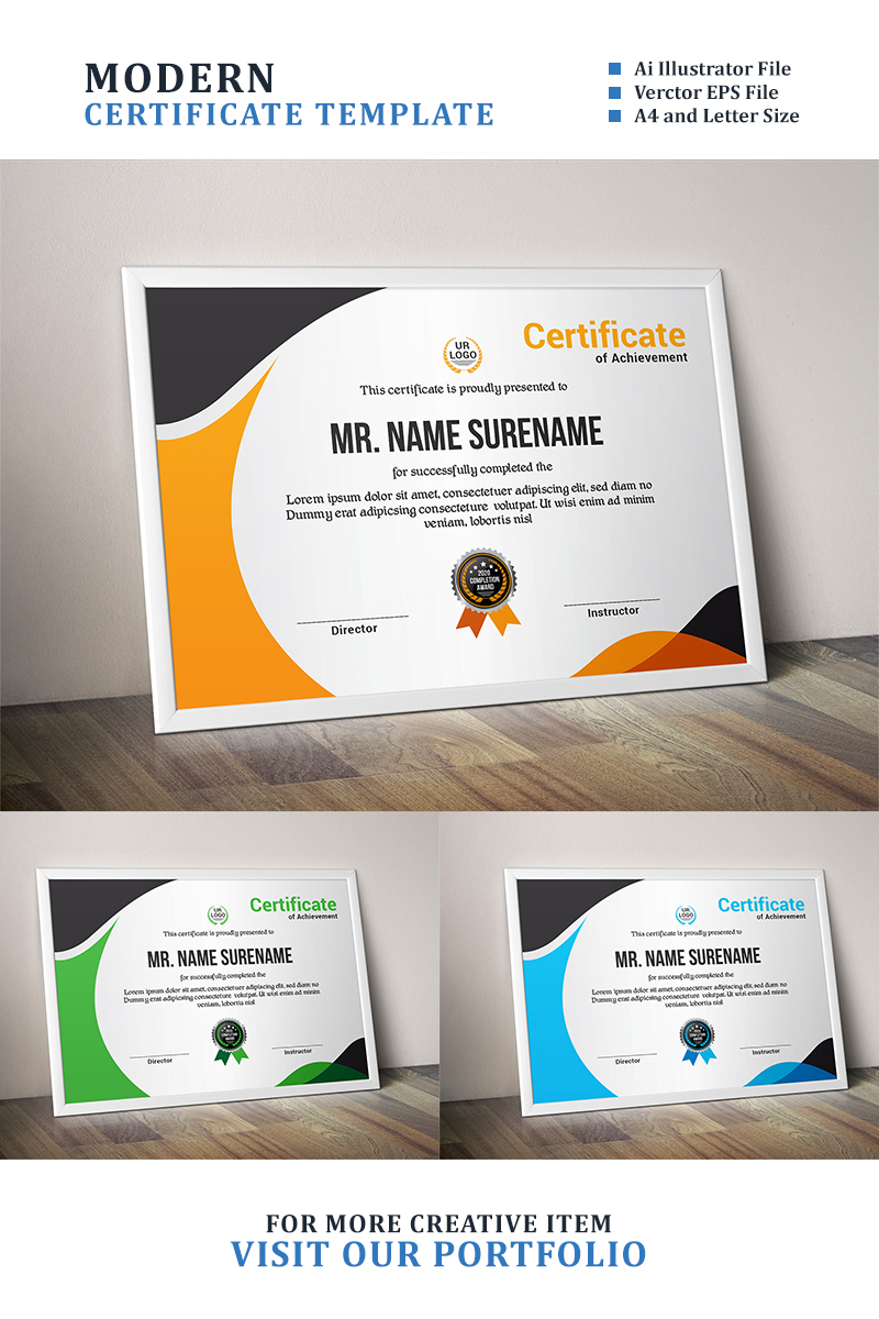 Wave Template de Certificado №89051 - captura de tela