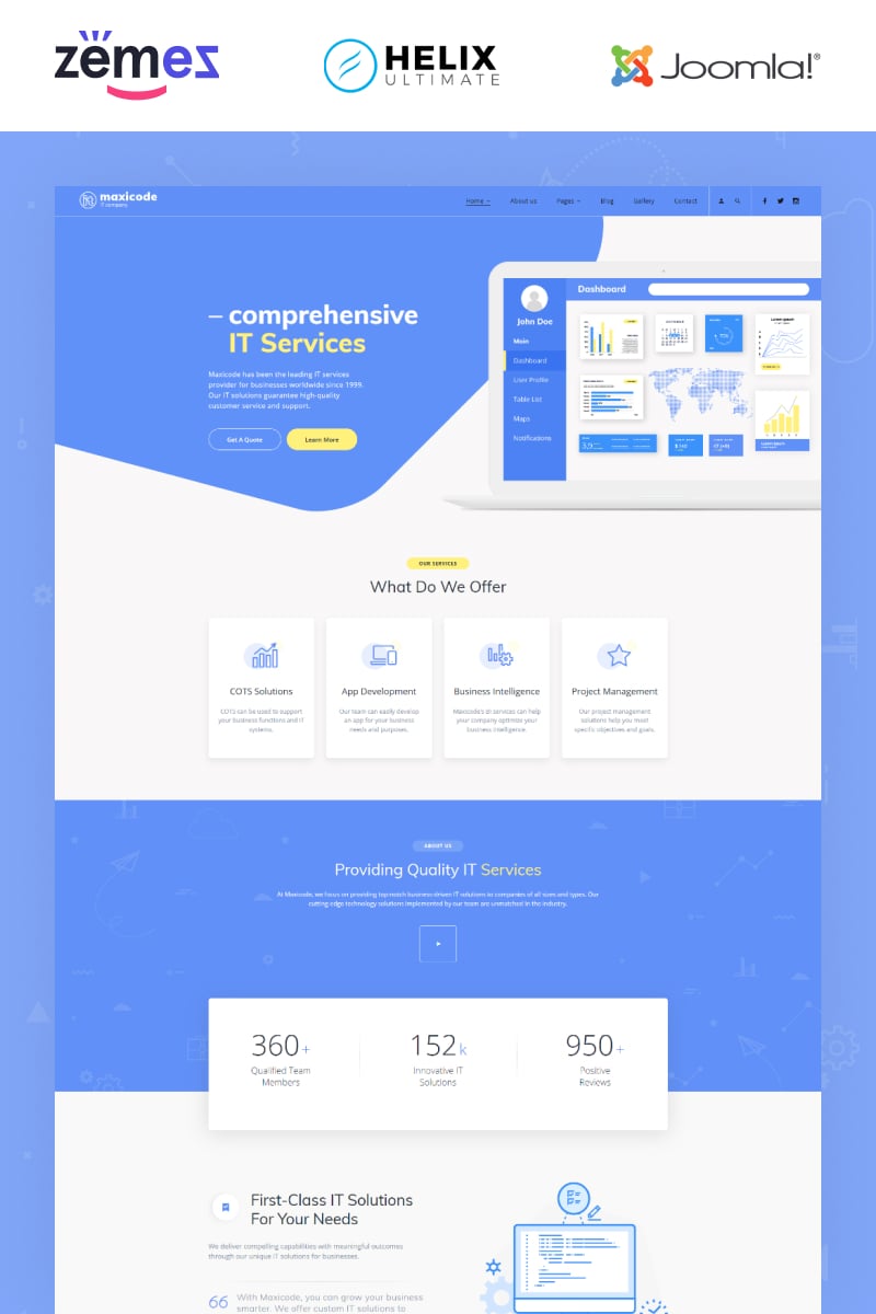 Maxicode - IT Multipage Creative Joomla Template
