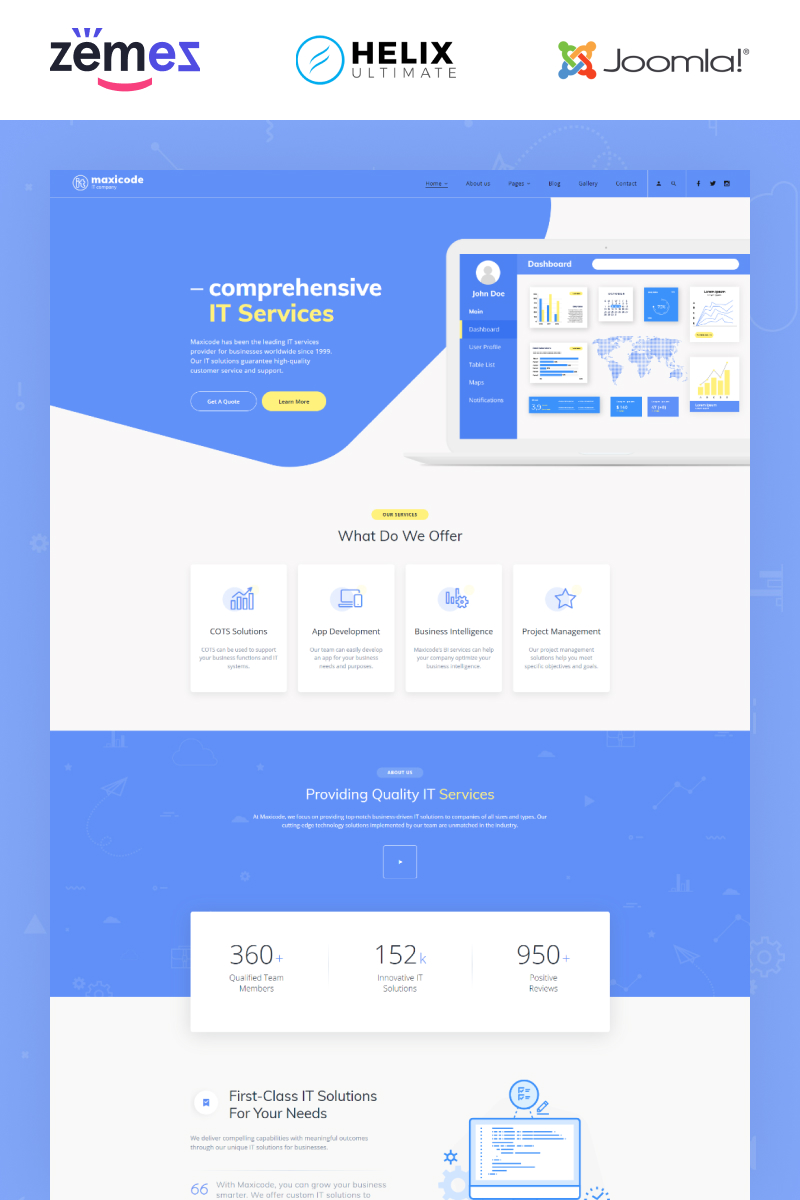 Plantilla Joomla "Maxicode - IT Multipage Creative" #89162