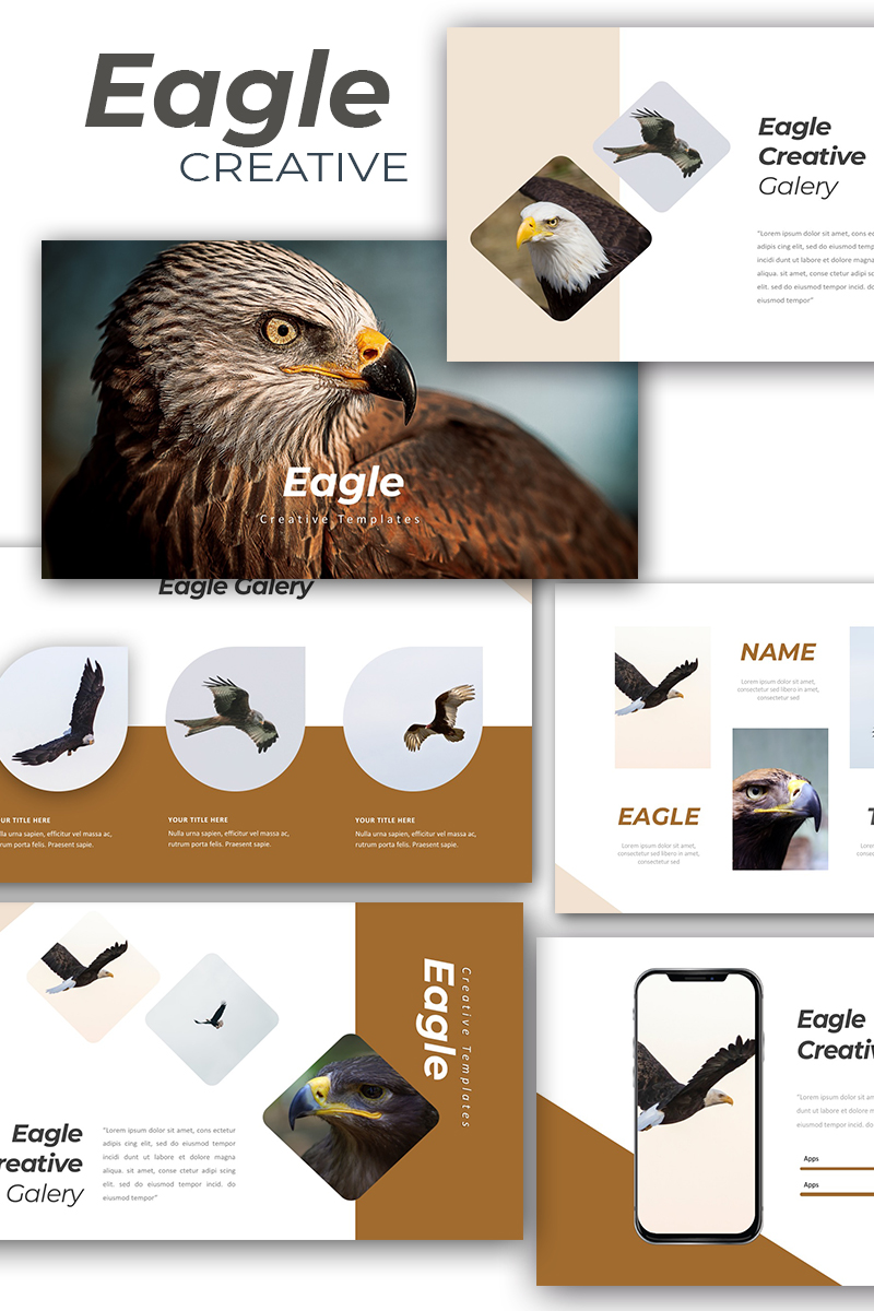 Responsivt Eagle Creative Keynote Template #89118 - skärmbild