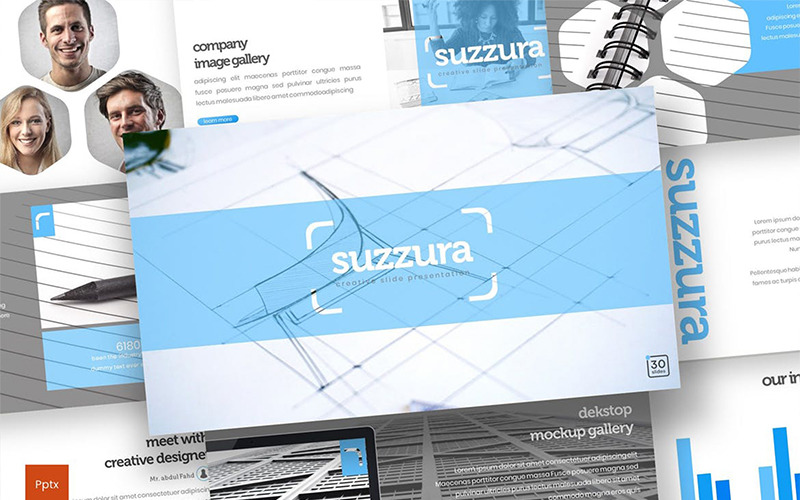 Suzzura PowerPoint template PowerPoint Template