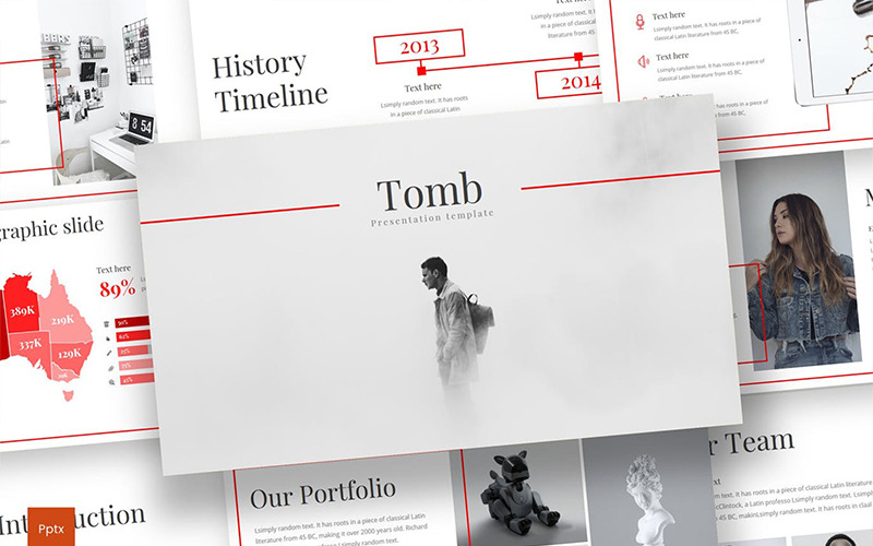 Tomb PowerPoint template PowerPoint Template