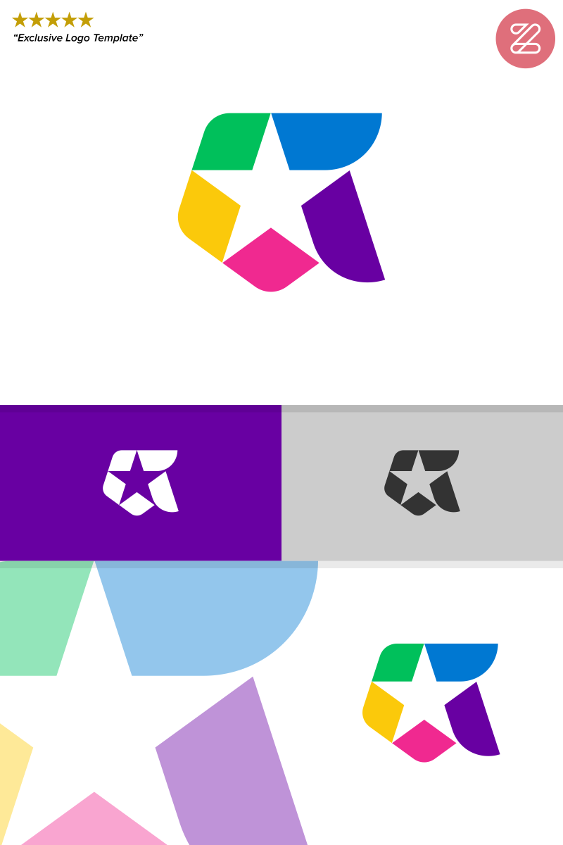 MONOGRAM G+STAR Logo Template