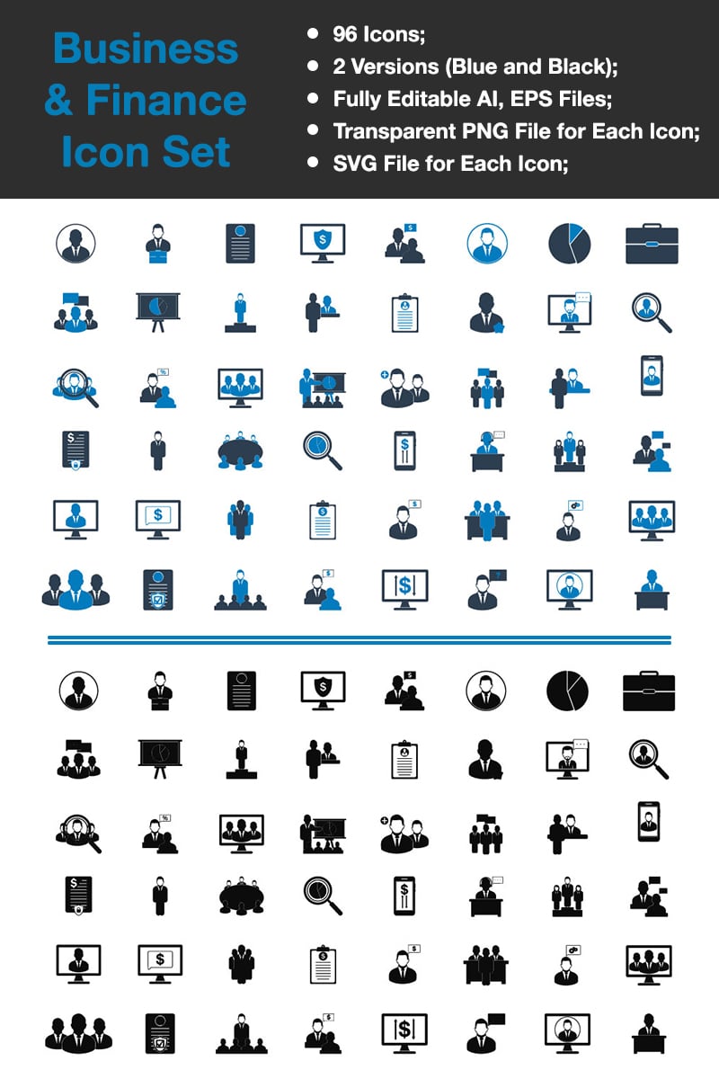"Business & Finance - Premium Vector" Premium Iconset template №89335 - screenshot
