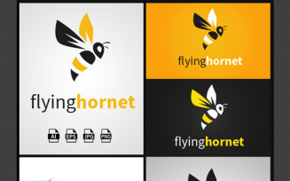 Flying Hornet Logo Template
