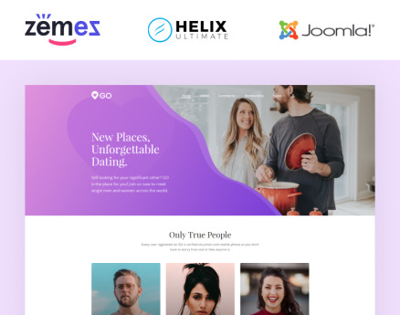 GO - Dating Multipage Elegant Joomla Template