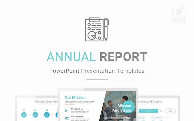 Annual Report Presentation PowerPoint template PowerPoint Template