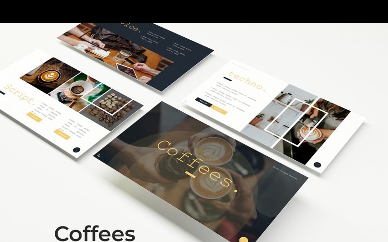 Coffees PowerPoint template PowerPoint Template