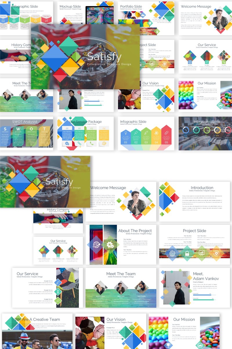 "Satisfy Presentation" modèle Keynote #89474 - screenshot