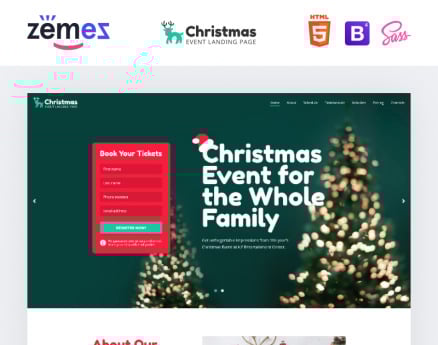 Lintense Christmas - Event Creative HTML Landing Page Template