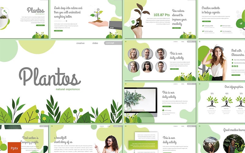 Plantos PowerPoint template PowerPoint Template