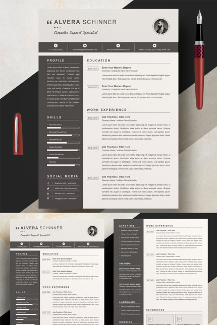 Template #89669 Page Resume Webdesign Template - Logo template Preview