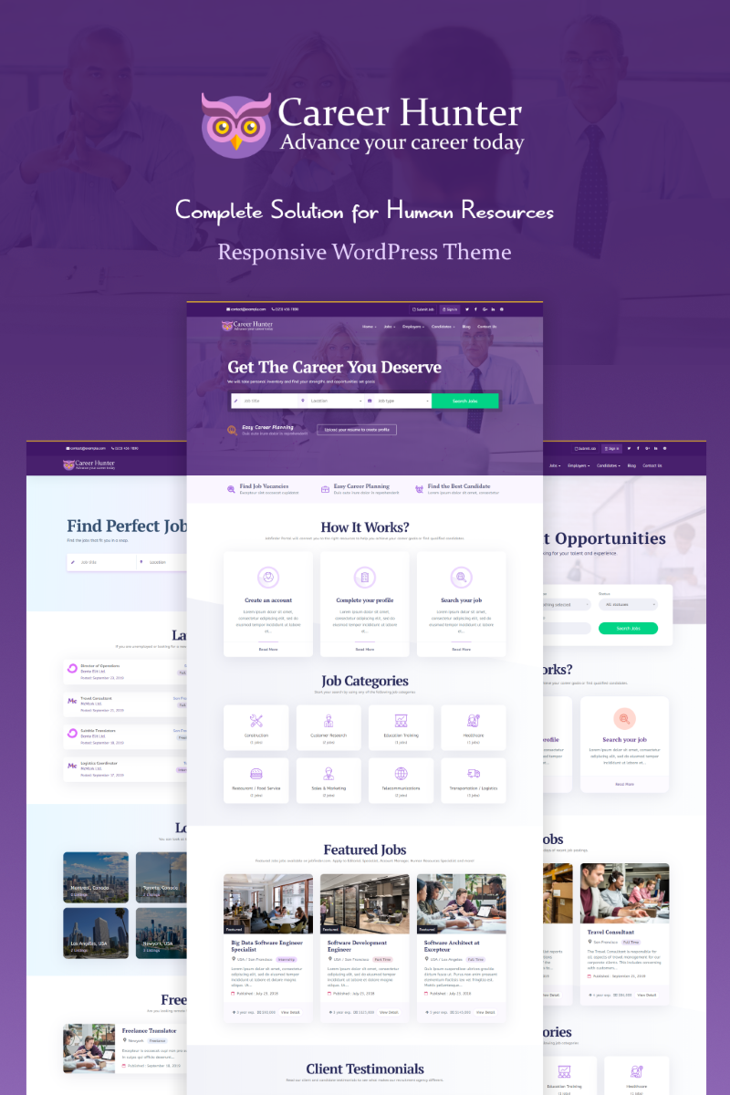 CareerHunter - Complete Job Board WordPress Theme