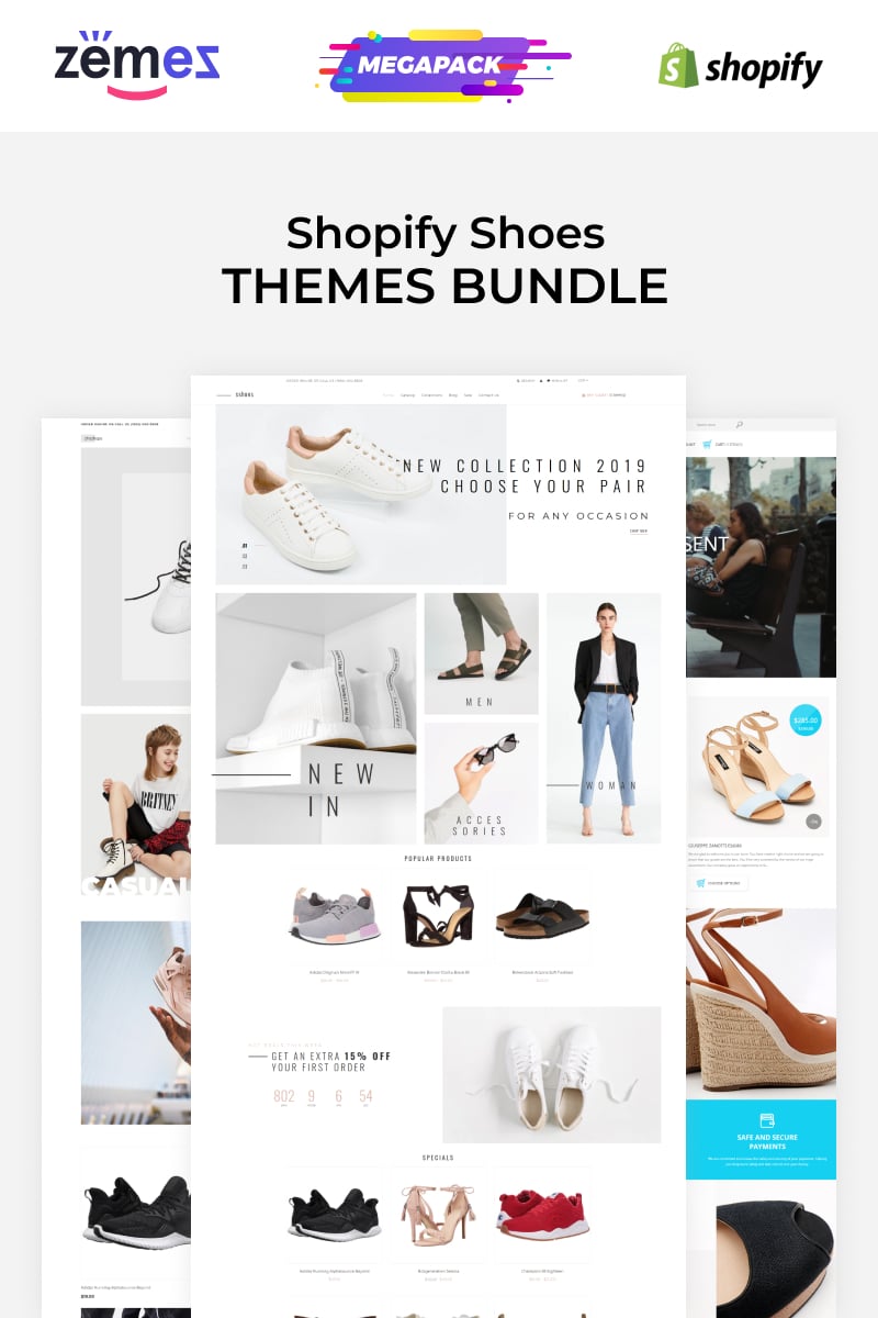 Responsywny szablon Shopify Shoes Store Templates #89652 - zrzut ekranu