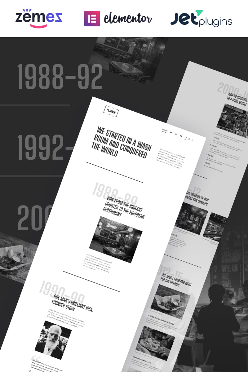 Responsywny motyw WordPress La Minor - Minimalistic Black-and-white Storybrand #89766 - zrzut ekranu