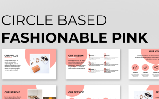 Circle Based Fashion Presentation PowerPoint template