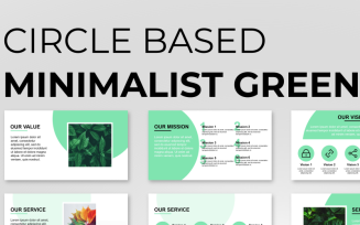 Circle Based Minimalist Green Presentation PowerPoint template