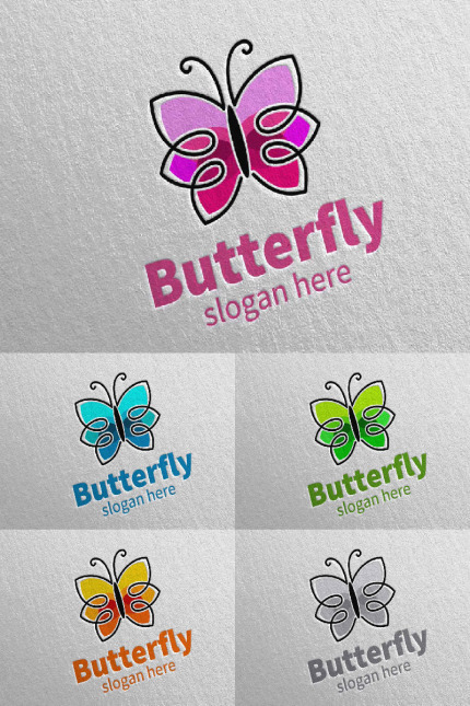 Template #89947 Logo Flower Webdesign Template - Logo template Preview