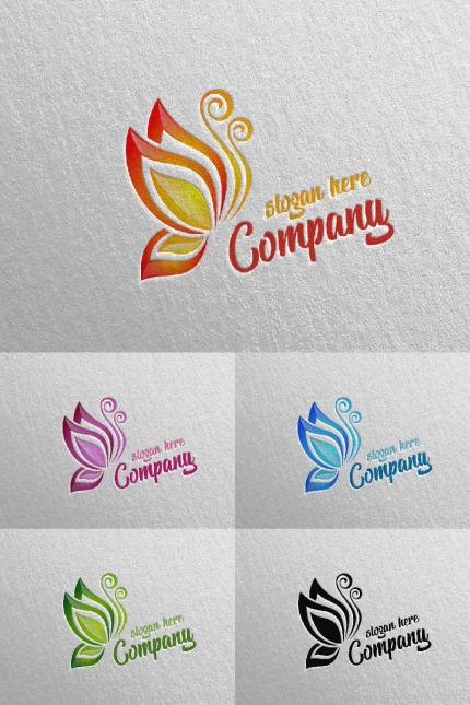 Template #89949 Logo Flower Webdesign Template - Logo template Preview