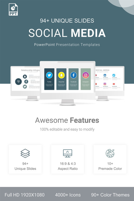 Template #89959 Proposal Social-media Webdesign Template - Logo template Preview