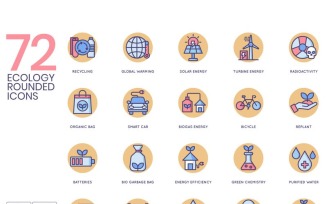 72 Ecology Icons - Butterscotch Series Set