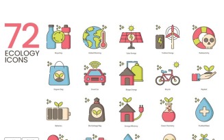 72 Ecology Icons - Hazel Series Set