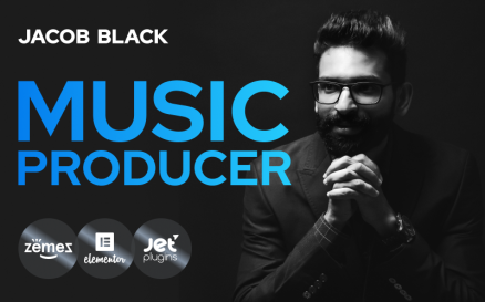 Jacob Black - Talented Music Producer Website Design WordPress Theme