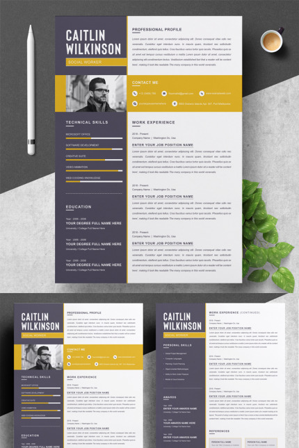 Template #90182 Page Resume Webdesign Template - Logo template Preview
