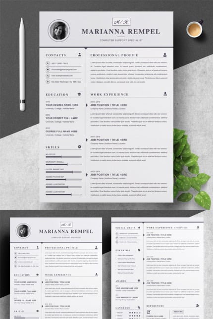 Template #90183 Resume 2 Webdesign Template - Logo template Preview