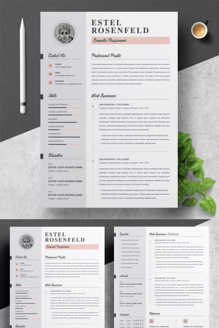 Template #90184 Resume 2 Webdesign Template - Logo template Preview