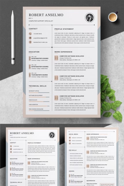 Kit Graphique #90185 Page Resume Divers Modles Web - Logo template Preview